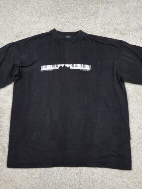 Art Praha Golem Fun Explosive Prague City Of Music T Shirt 2XL XXL Black VTG Y2K